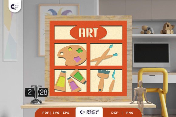 Download Language Art Subject 3D Shadow Box - Language Collection