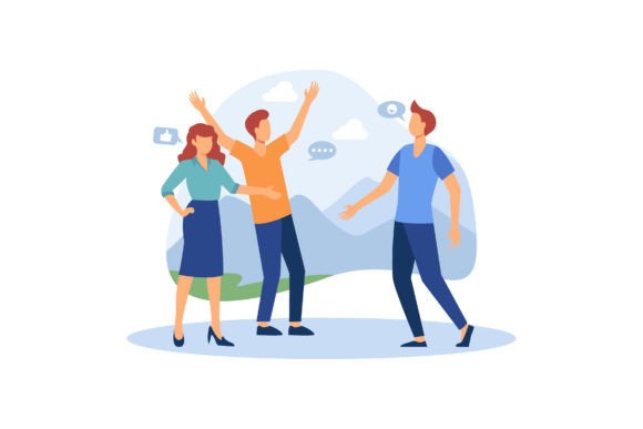 Download Sign Language Conversation Illustration - Language Collection