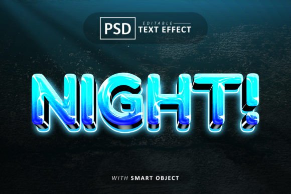 Download Night Text - Editable Glow Font Effect - Editable glow Collection
