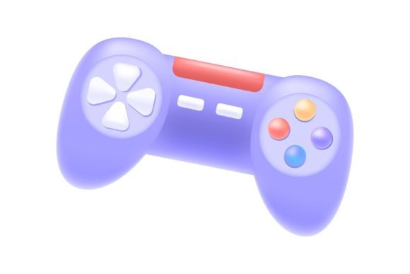Download Purple Gamepad with Buttons for Gamers 3 - Gamers Collection