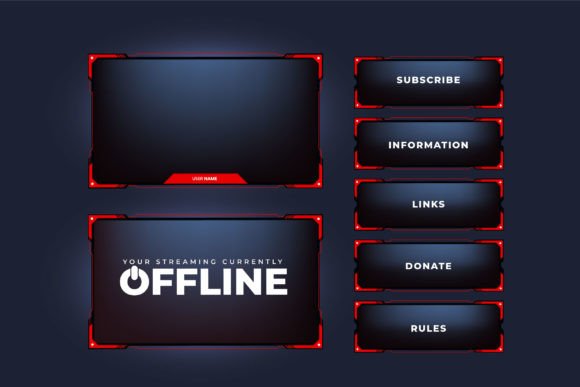 Download Red Overlay Frame Design for Gamers - Gamers Collection
