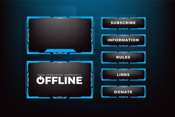 Download Modern Gaming Overlay Template Vector - Modern Collection